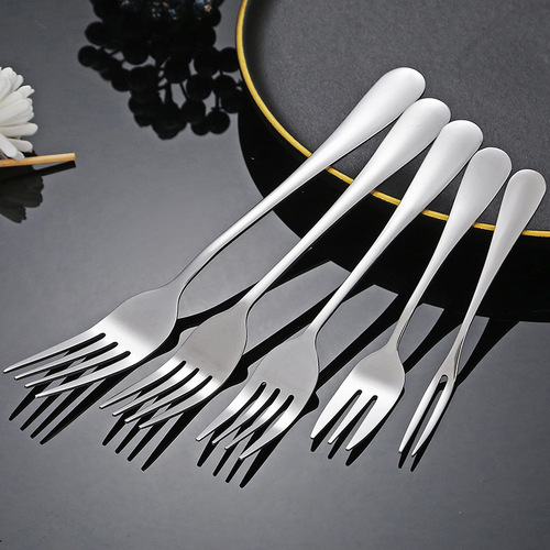 1010 stainless steel fork thickened salad fruit fork hotel western food pasta fork home cake dessert fork