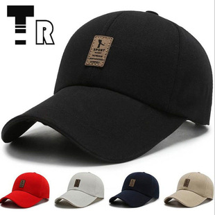 Korean Style Baseball Cap Men's Autumn and Winter Warm Peaked Cap Sunshade Sun Hat Canvas Outdoor Large Brim Hat Trendy