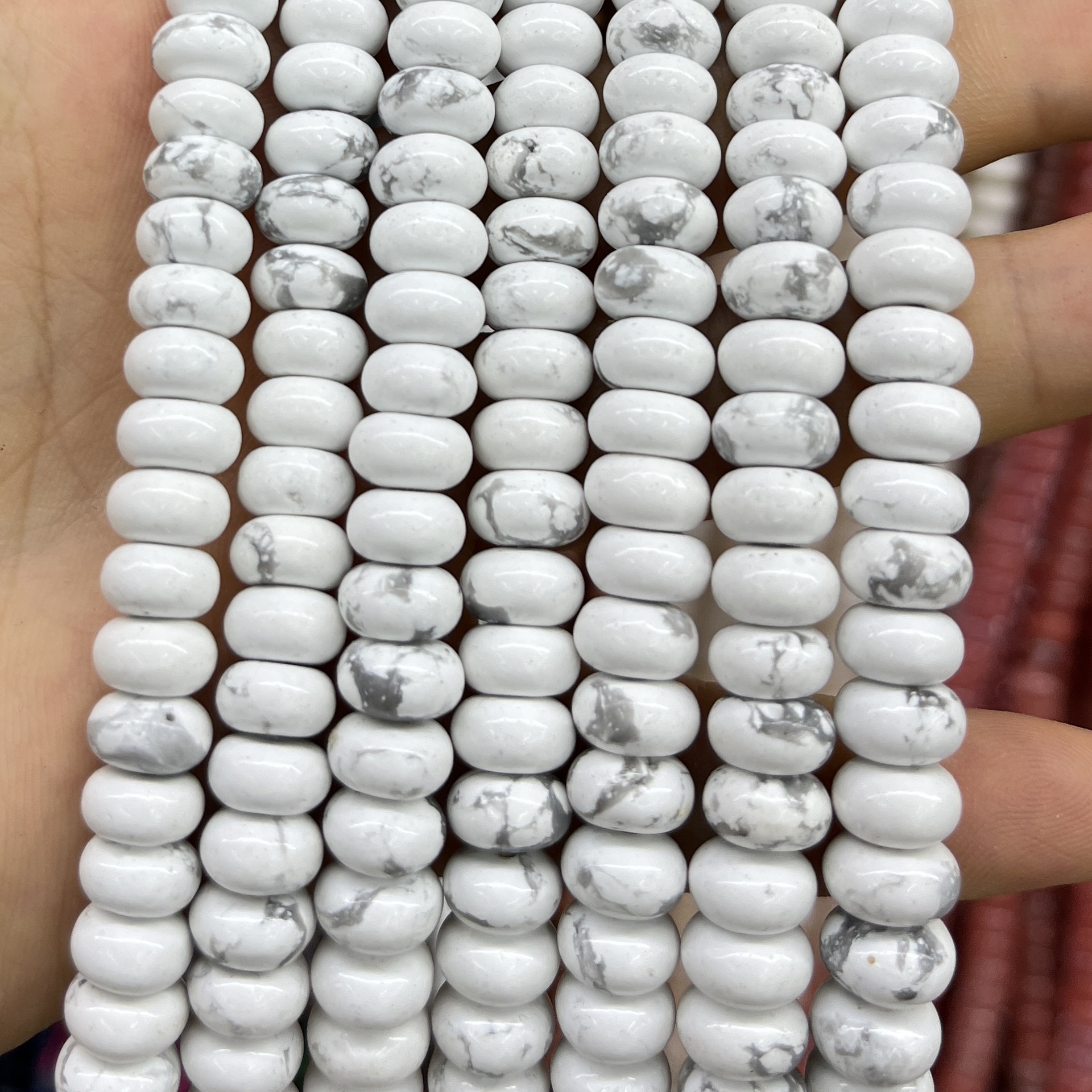 Piedra natural 5 * 8 Abaco Piedra Shoushan DIY accesorios de joyería collar de cuentas separadoras cuentas de posicionamiento cuentas al por mayor