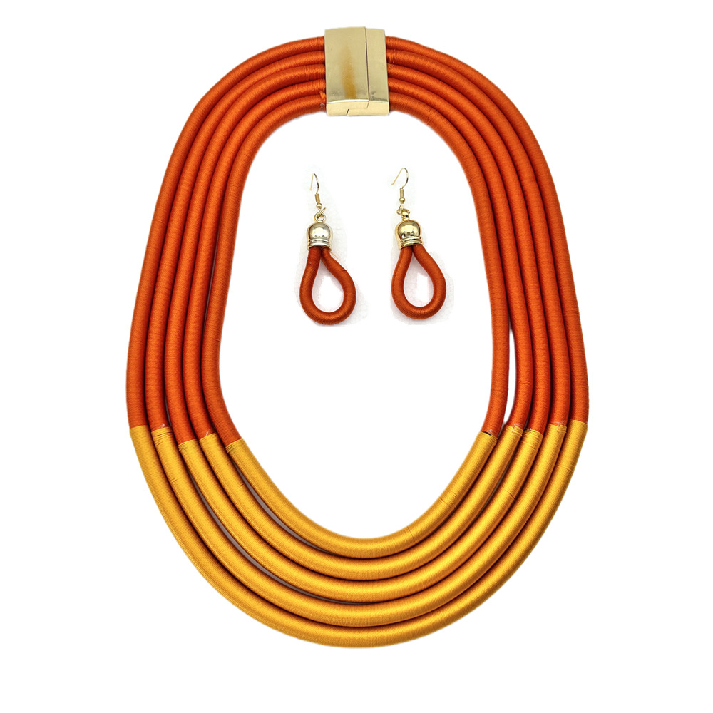 238g Weight Jewelry Set Classification Earrings + Necklace Quantity Holiday, Daily Occasion Mixed materials Material Color Block Pattern Women's Gender Epoxy Design Casual, Ethnic Style Style Casual Ethnic Style Color Block Mixed Materials Epoxy Women's Jewelry Set 14