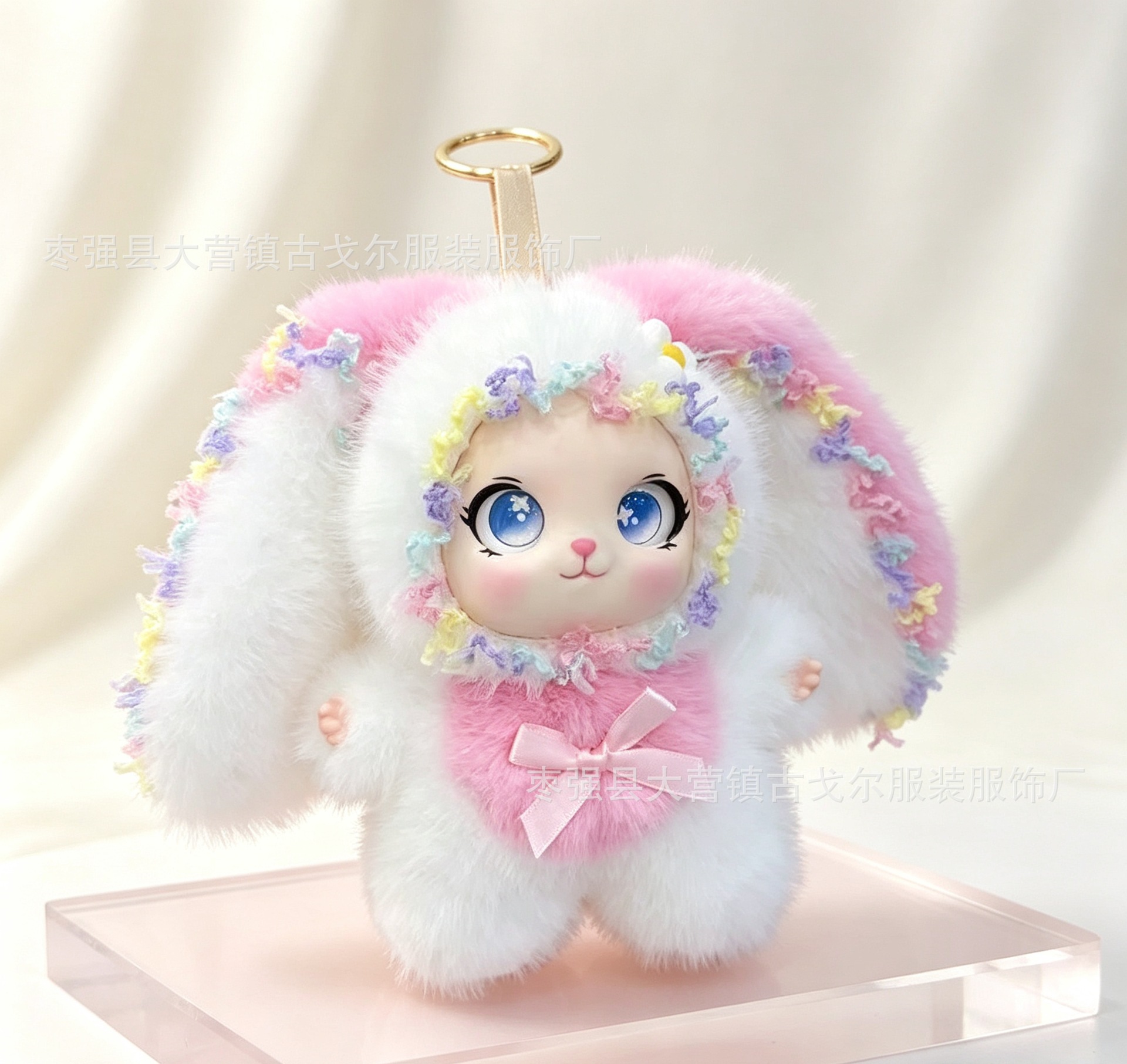 Cross-border popular big-eared rabbit plush pendant doll, rabbit bag accessory, vinyl doll, Loli doll rabbit