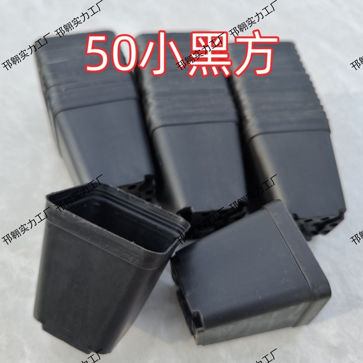 简约实用5厘米小黑方塑料花盆育苗扦插多肉花盆方形盆营养钵其他