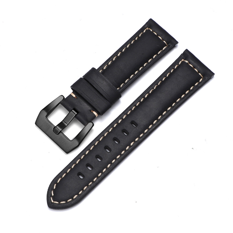 Aplicable iwatch correa de cuero genuino Apple correa de reloj applewatch8 Huawei GT3 Samsung S1 Pena Mar