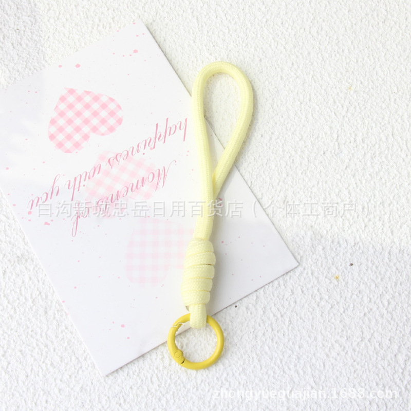 New knotted woven keychain lanyard, phone strap, anti-lost wrist strap, water bottle lanyard, dopamine bag accessory