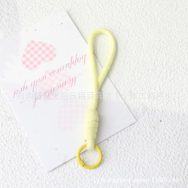 New knotted woven keychain lanyard, phone strap, anti-lost wrist strap, water bottle lanyard, dopamine bag accessory