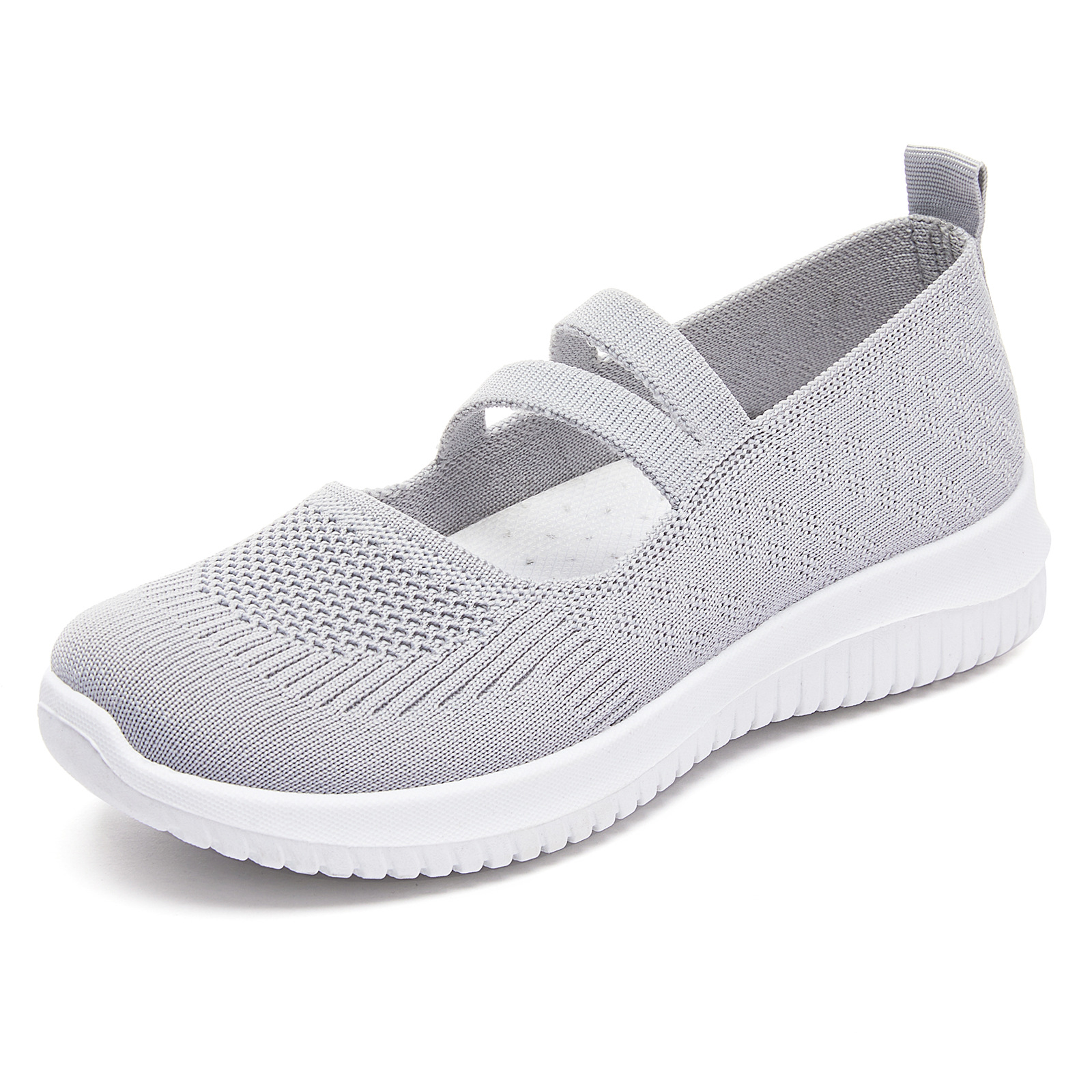 Zapatos de mujer para envío transfronterizo, zapatos de tela ligeros para verano, zapatos transpirables de punto con suela blanda, zapatos casuales para mamá. image 7