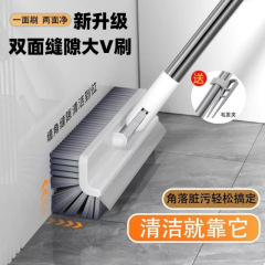 アップグレード金四合一地ブラシ地ブラシ浴室タイルの壁の隅の隙間洗浄ブラシ死角のない床の溝ブラシ