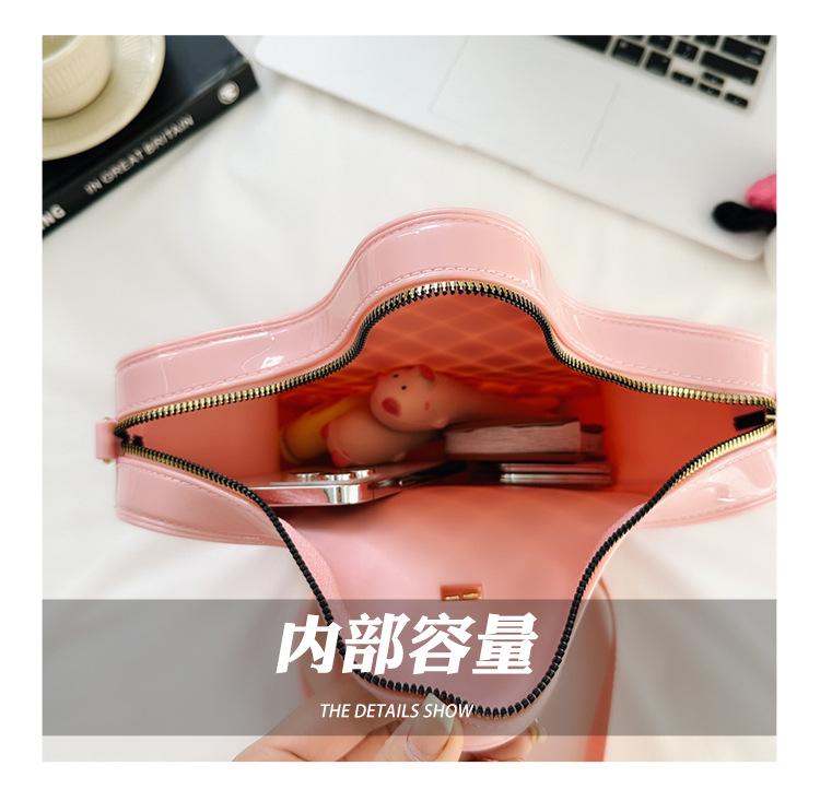 2025 New style fashionable star Backpack, diamond-shaped PVC jelly bag, fresh and sweet campus ladies' backpack undefined
