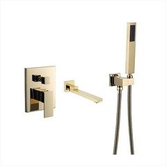 生活頌酒店暗裝水龍頭 銅瀑布龍頭 嵌入式冷熱浴缸水龍頭一件代發