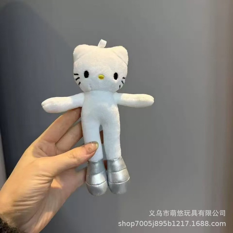 手作り甘くてクールなミレニアムホットガールロングレッグキティバッグペンダントぬいぐるみレトロキーホルダー装飾|undefined