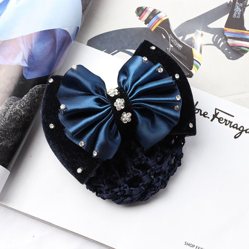 벨벳 라인스톤-블루-블루 메쉬