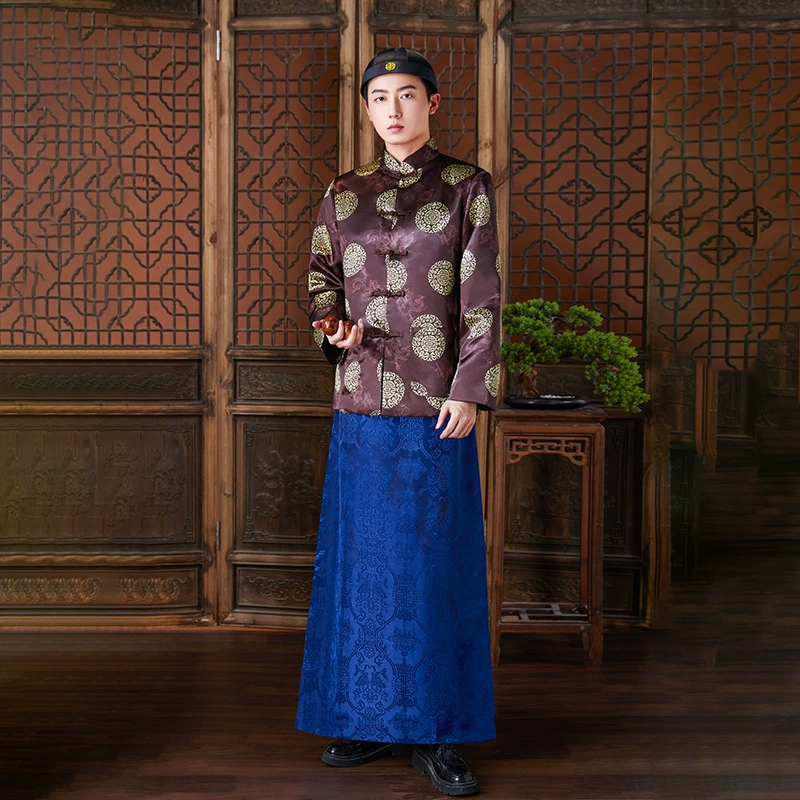 Кинематограф Tang Dynasty Мужчина Республиканской эпохи Шанхайский пляж Гонно пудра мастер мастер мастер мастер мастер арендодатель династия Цинь костюм производительности