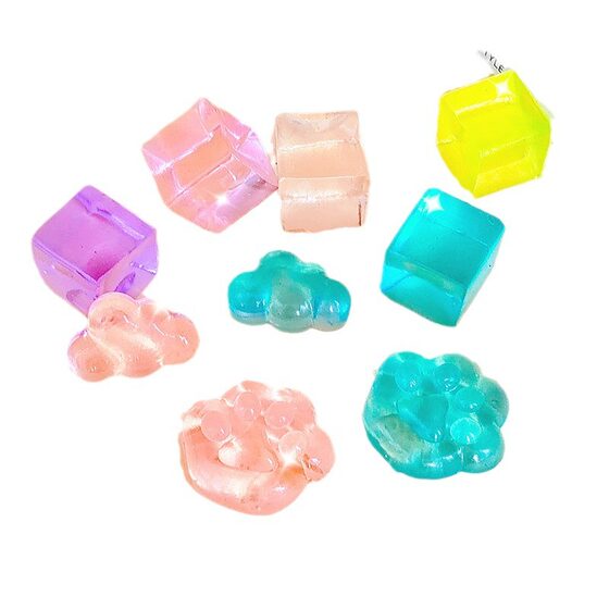 Ice cube pinch music decompression trembles the same cat's claw sticky music sea salt soft rubber girl decompression toys spot wholesale