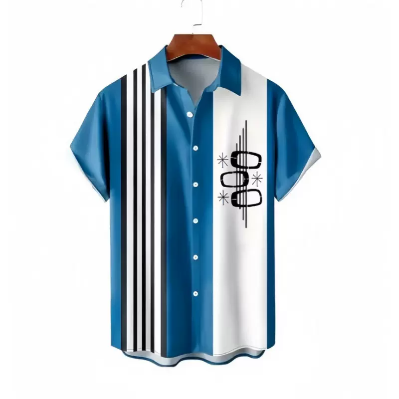 2023新款圣诞节元素3D数码印花打印大码男士衬衫跨境外贸休闲衬衣