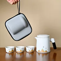 Чайный набор Quick Cup Путешествие портативный открытый керамический чайник с крышкой фильтр пользовательского логотипа Годовые подарки
