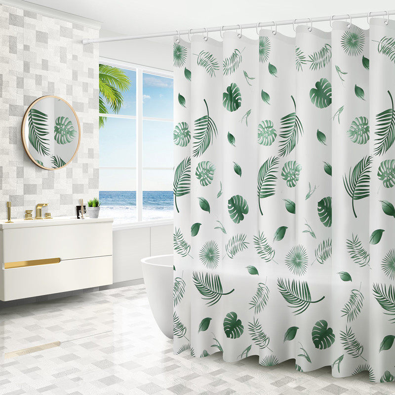 Baño de baño peva cortina de baño impermeable a prueba de agua sin perforación cortina de separación seca y húmeda comercio exterior explosión image 14