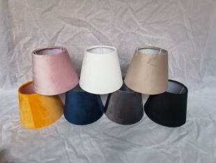 Cross-border selling European market velvet fabric lampshade desk lamp lampshade E27/E14 lamp head mouth cross-border exclusive