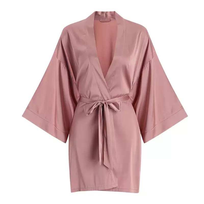 Leather pink single robe 6025-1