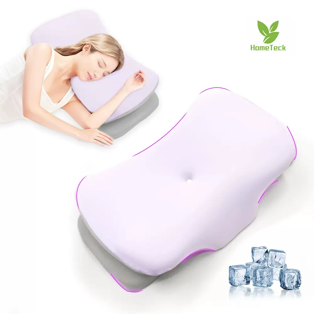 跨境电商爆款记忆棉蝶形护颈零压枕单人缓解颈部不适0压力记忆枕