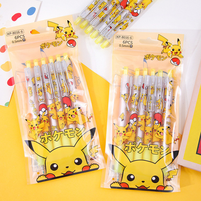 6PCS Bolígrafos Kawaii Sanrio Neutros Cinnamoroll My Melody Kuromi1