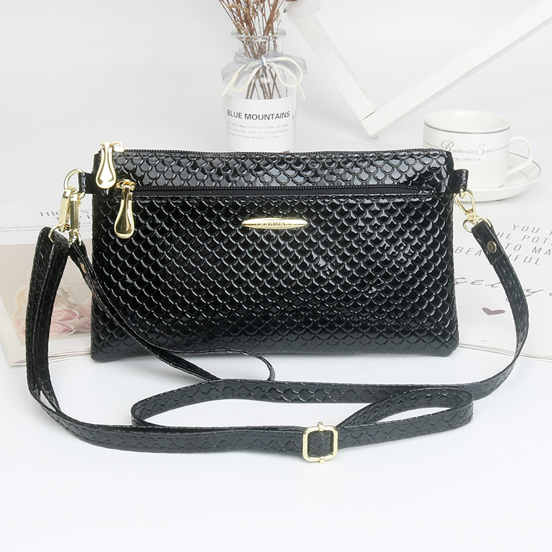 Bag Women's Fashion New Bright Fabric Dual-Use Women's Crossover Bag Clutch Bag Casual Women's Small Bag Mobile Phone Coin Purse