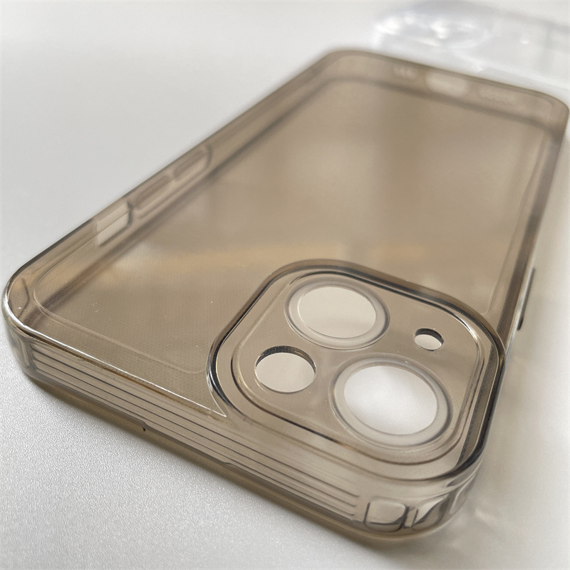 Angel Phone Stripe Anti-Drop Passend für 14 Pro Cat Eye Groove Bilderrahmen Transparente Hülle iPhone 13_voghion.com