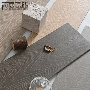 3D Carved Wood Color Ancient Oak Full Porcelain Wood Grain Tiles Living Room Bedroom Floor Tiles Floor Tiles 200*1200