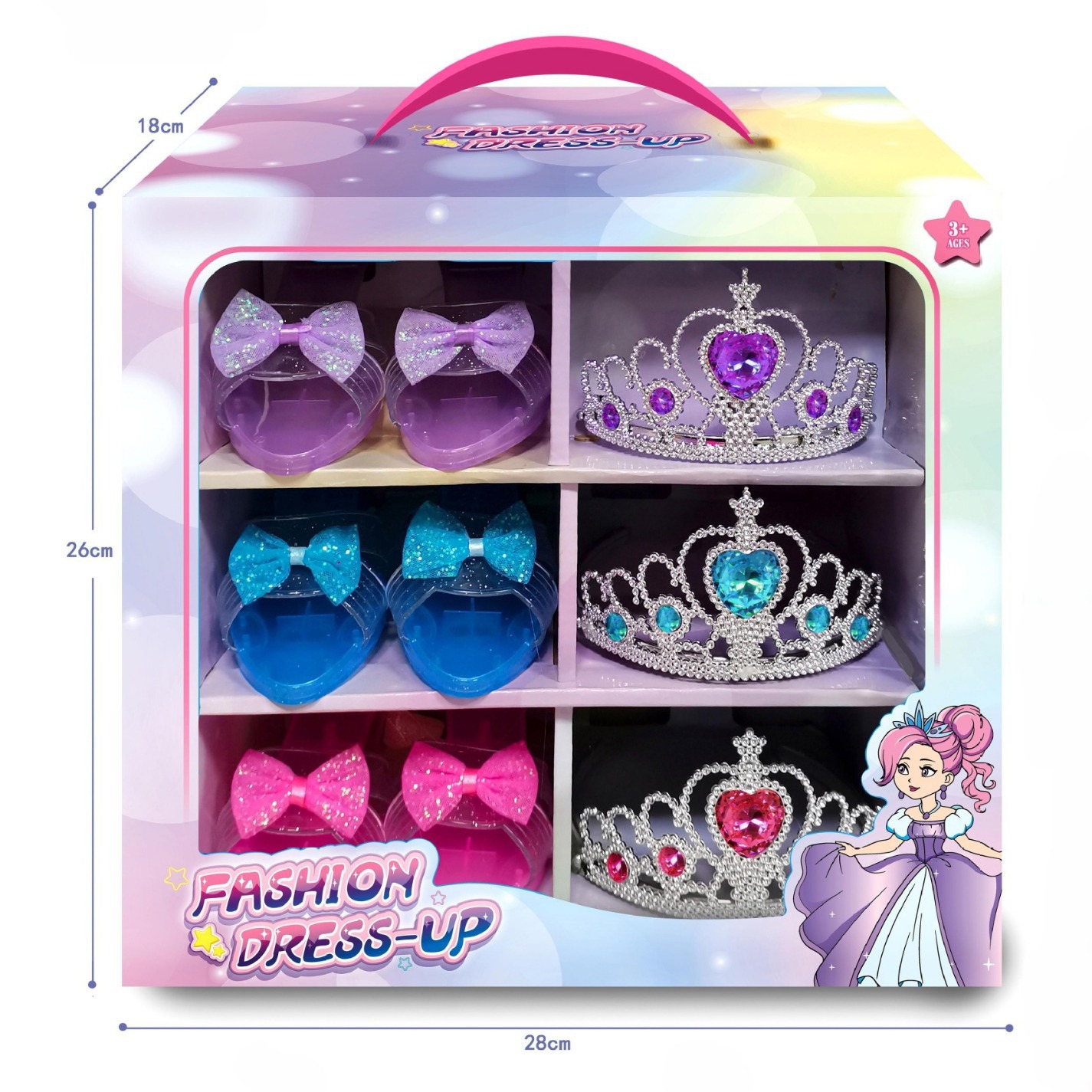 Accessory with bow, earrings, ring, bracelet, toy, princess style 5