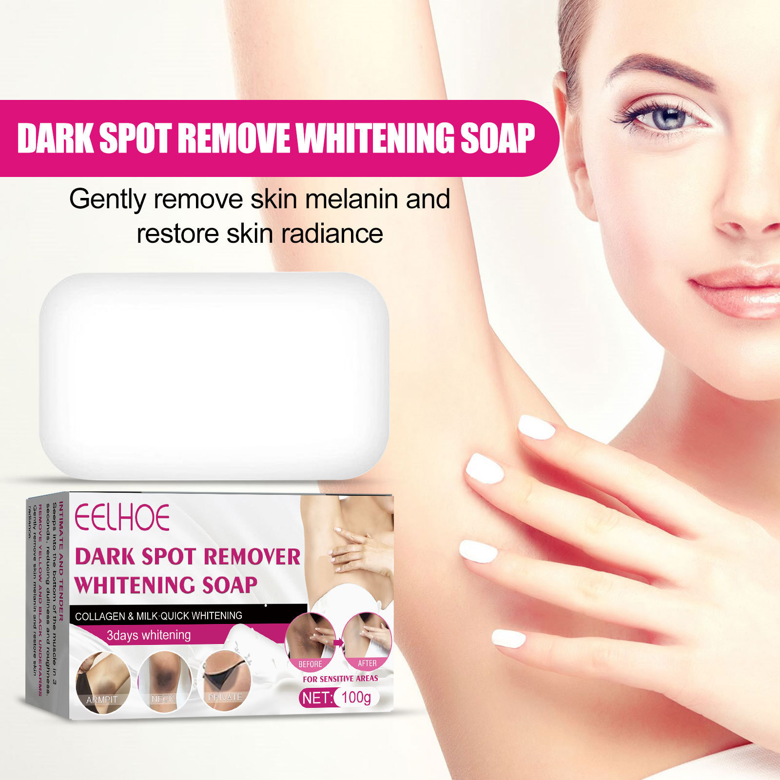 EELHOE Armpit Beauty Soap Joint Elbow Skin Body Cleansing…