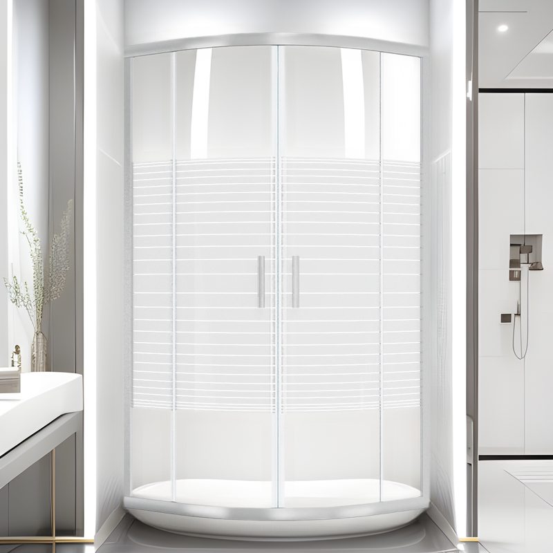 Toilet Simple Shower Room Integral Tempered Glass Bathroom sliding door Toilet Dry and Wet Separation Partition Bath Screen
