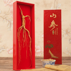 Ginseng Gift Box: 10-12 Year Wild Mountain Ginseng Whole Branch, for Soaking in Wine or Cooking Soup, Dry Ginseng Manufacturer Wholesale