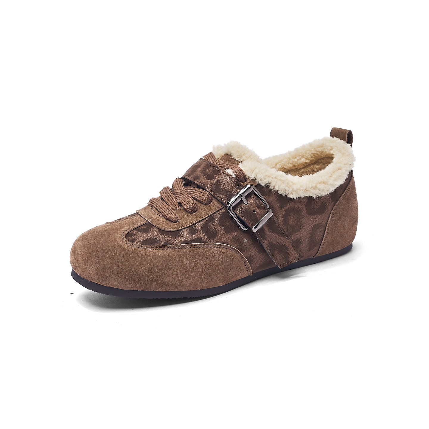 Augu Lion Dengjia de terciopelo zapatos de entrenamiento de mujer 2025 nuevo invierno grueso botas de nieve de algodón zapatos deportivos de algodón