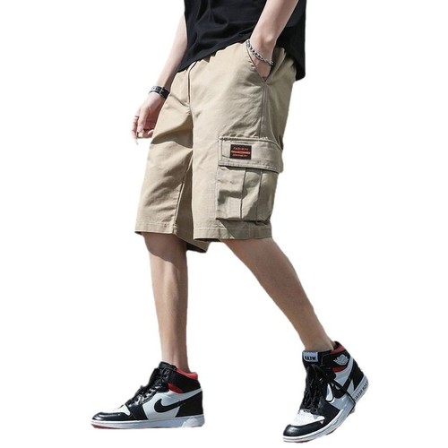 Relaxed Workwear Shorts for Men - Summer Trend Brand Outerwear Loose Five-Finger Mid-Crotch Casual Sports Big Pants
