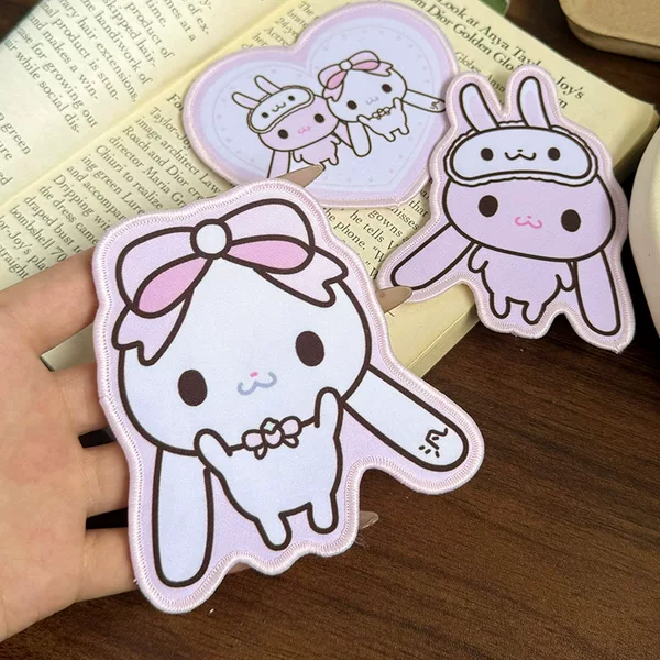 Cute Lop-Eared Rabbit Multi-Purpose Rabbit Hair Bangs Patch for Women, Non-Damaging Hair Fixer, Magic Tape Hair Accessory for Children