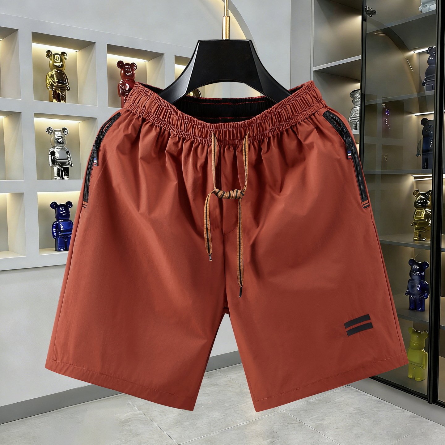 26-Year-Old Brand New Plus-Size Men's Clothing 190kg Loose-Fitting Zipper Pocket Workwear Large Shorts Thin Style Fashion