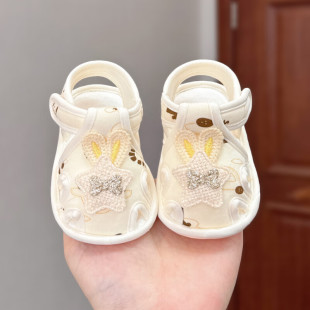 Summer 0-1 Year Old Baby Shoes Baby Soft Sole Toddler Shoes Cute Cotton Shoes Non-Slip Non-Falling Breathable Sandals
