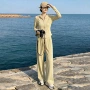 连帽运动秋冬季修身阔腿裤