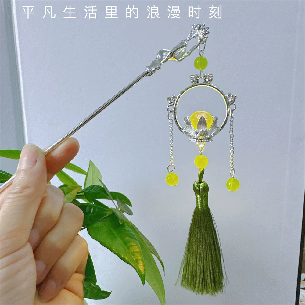 Ретро-лампа, фонарик, китайская шпилька, кролик с кисточками, Hanfu, аксессуар для волос, оптовая продажа