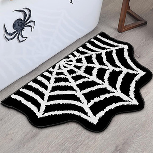 Cross-border Amazon TEMU Hot Sale Halloween Ghost Imitation Cashmere Decorative Carpet Dirt and Dust Resistant Door Mat