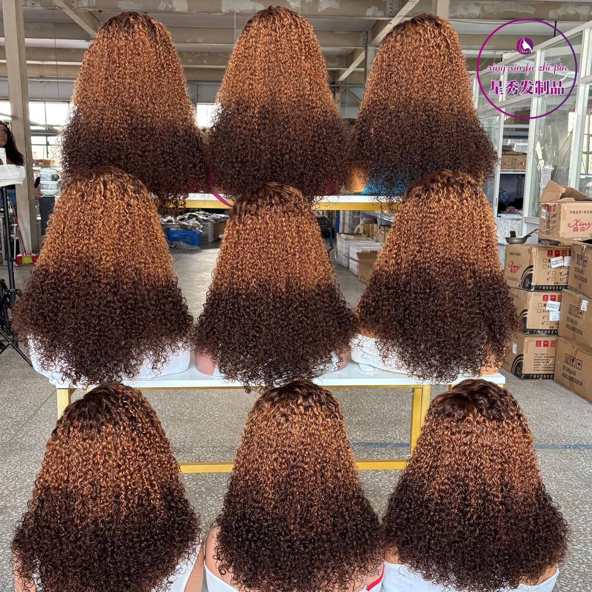 Peluca de Cabello Humano Tejida a Mano Rizada Profunda para Mujeres