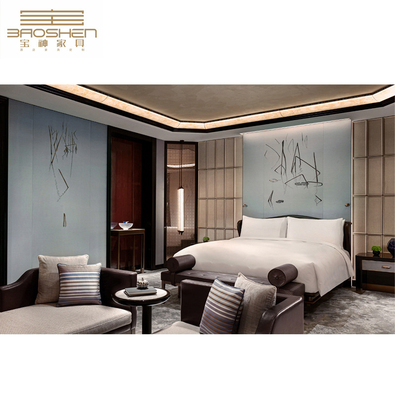 Foshan Source Factory Hotel Furniture Standard Room Full Set of High-end Homestay Apartment Hotel Room Furniture Full Set Project
