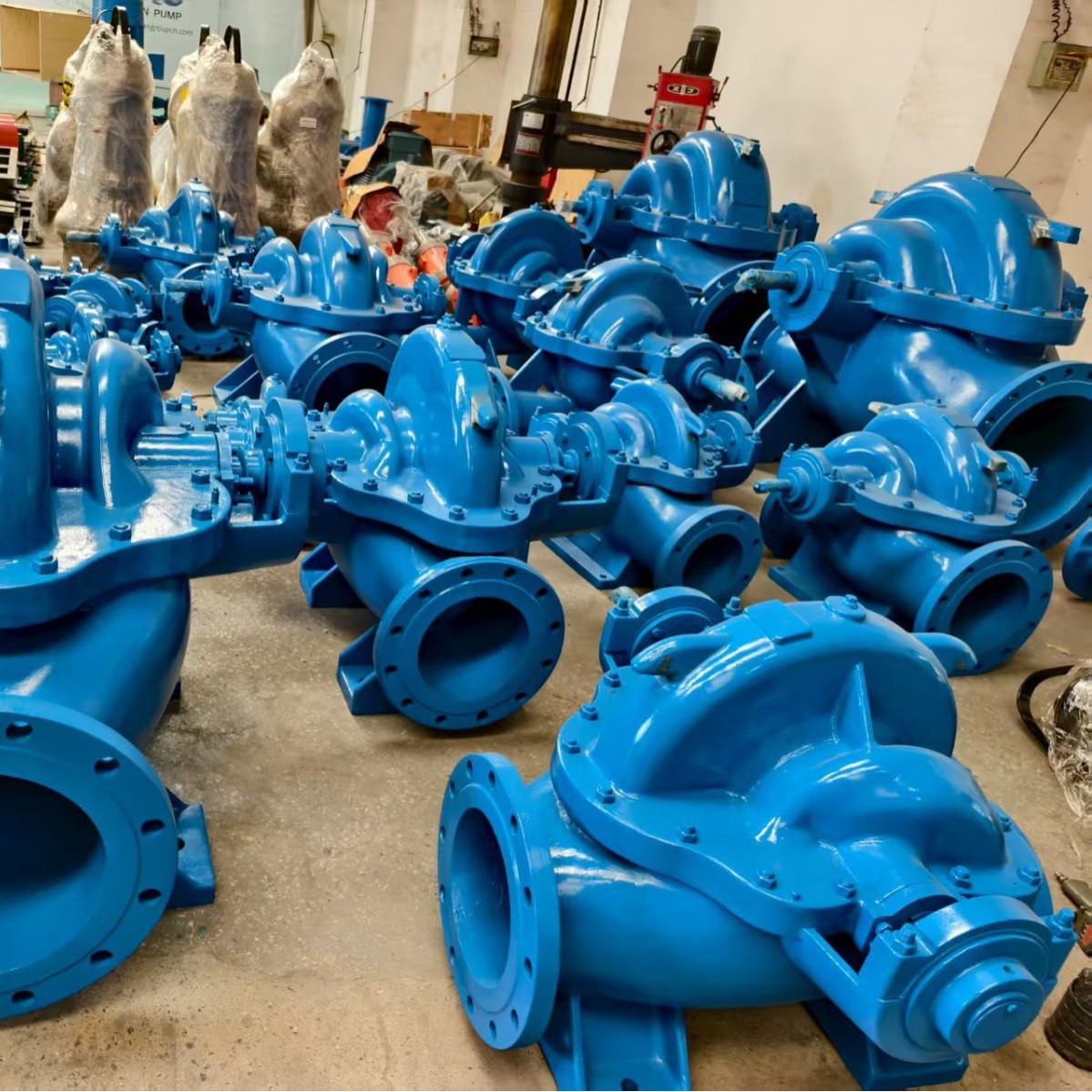 Bomba centrífuga horizontal presurizada S / SH de doble succión de gran flujo para riego de aguas residuales de tierras agrícolas