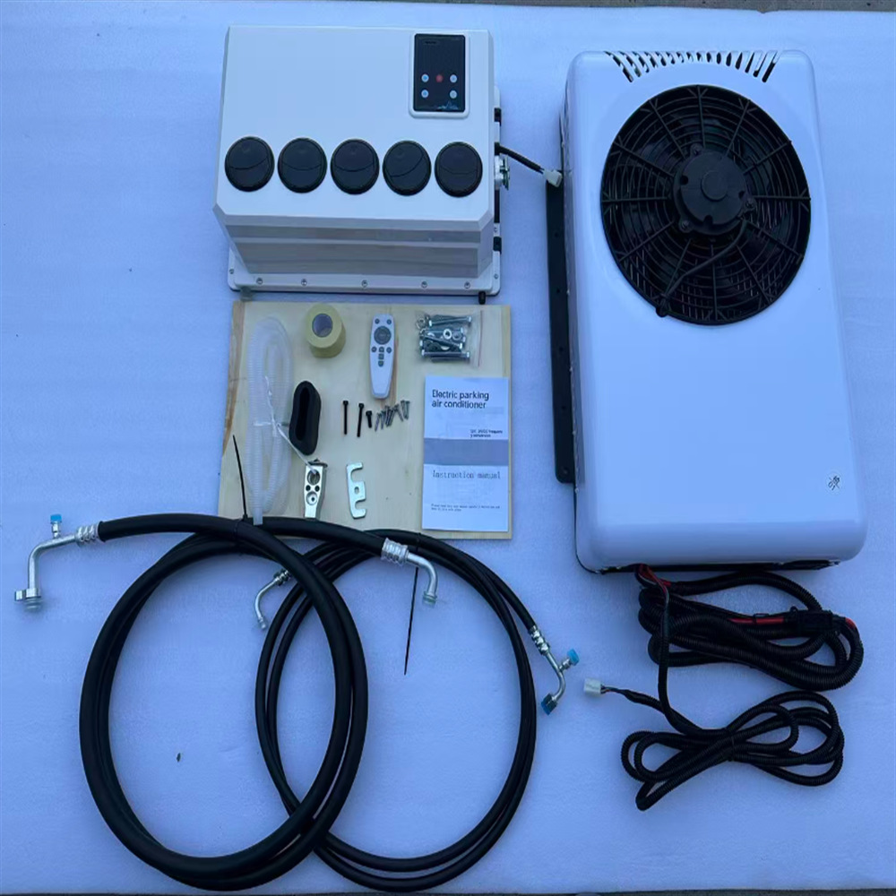 New Model 12V Split-Type Vehicle Air Conditioner Complete Set for Trucks, Rvs, Light Trucks, Dc 24V Electric Parking Air Conditioner with Cooling Function