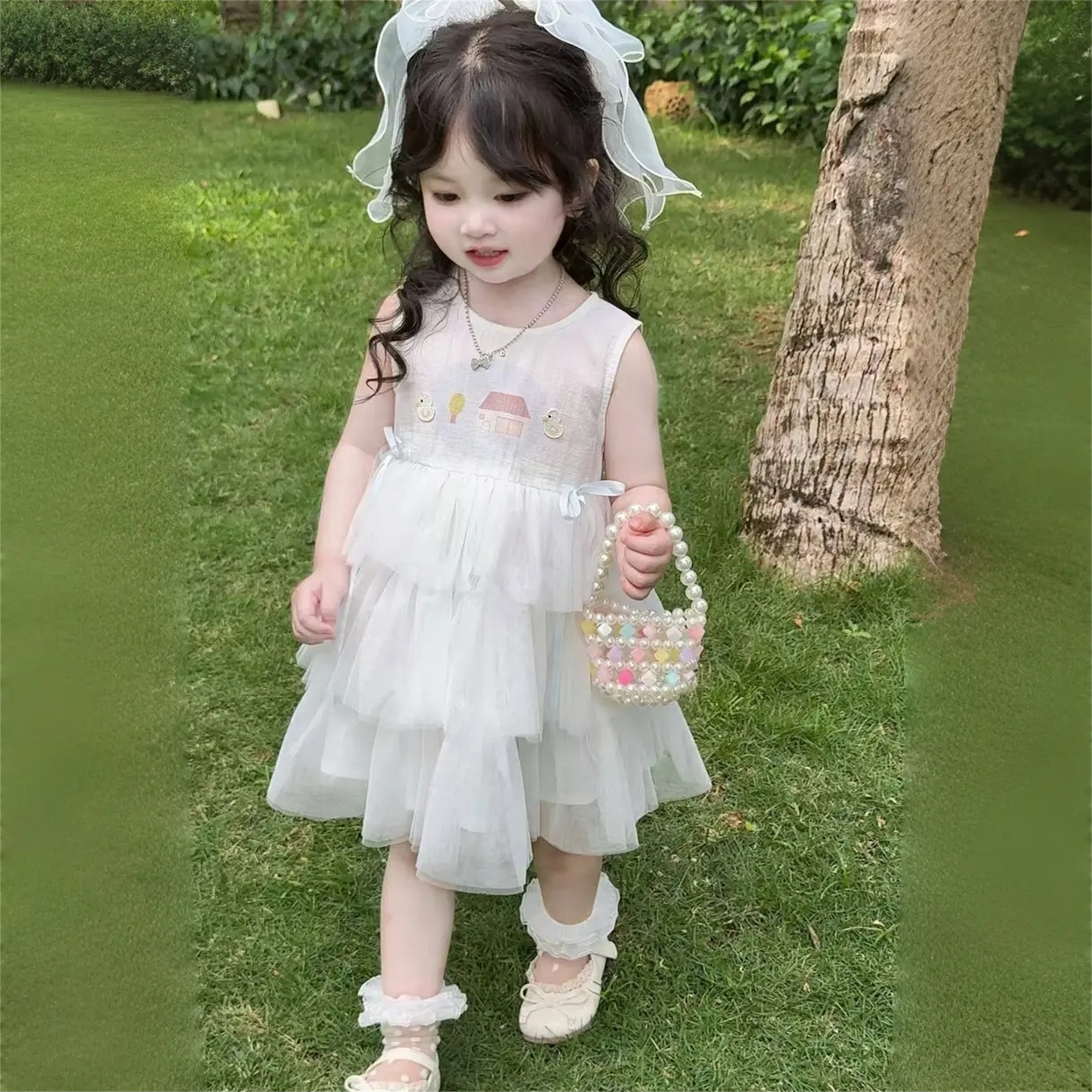 Vestido de siete niñas de limón salado 25 nuevo estilo de verano falda de chaleco sin mangas de moda para niños falda de princesa para bebés falda de pastel