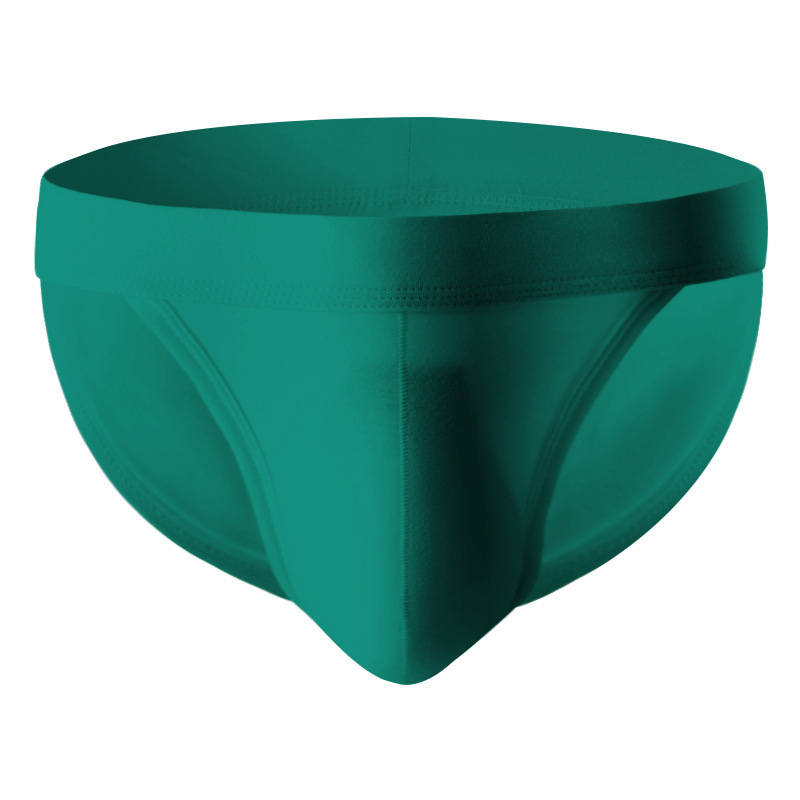 Men's Sexy Trendy Cotton Briefs with Low Waist Pouch and 3D Design, Breathable, Large Size for Young Men