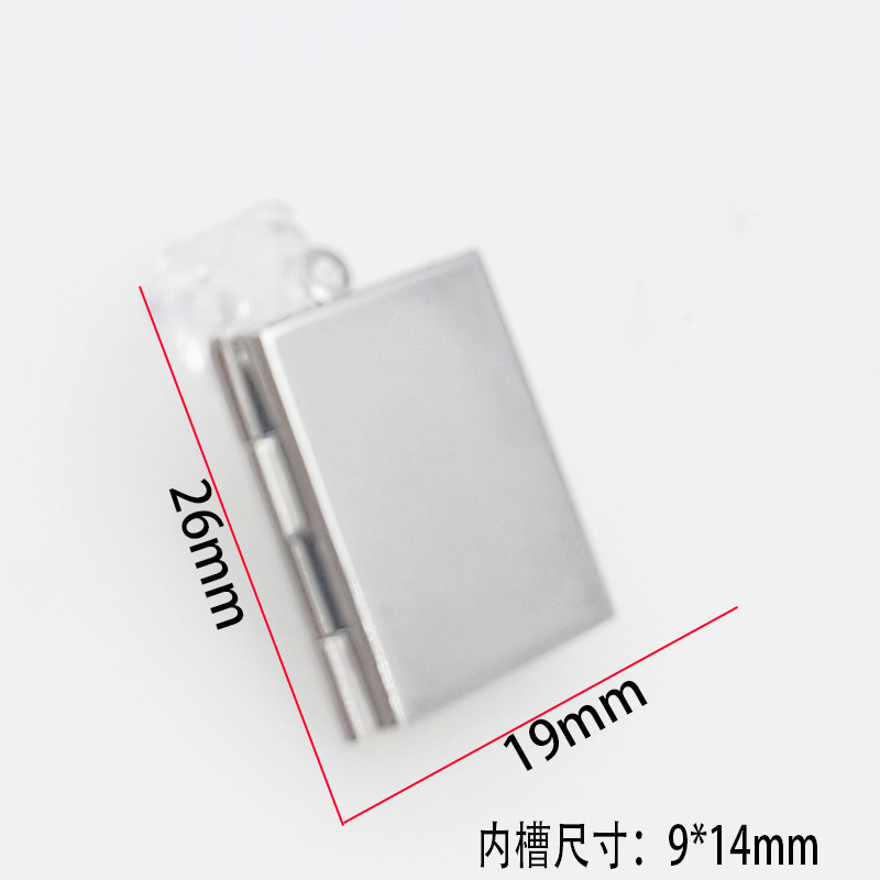 DIYのステンレス鋼の写真の箱の愛の円形の正方形のペンダントのアクセサリーのネックレスの装飾の部品のカップルの写真の箱|undefined