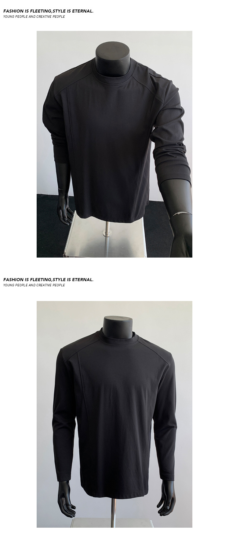 White Oversized Crewneck Sweatshirt For Men Autumn Cleanfit Style_voghion.com