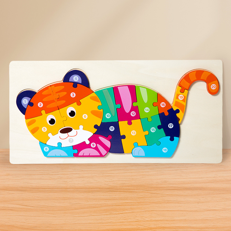 Gran tamaño de cierre puzzle de dinosaurio tridimensional puzzle cognitivo digital animal puzzle puzzle infantil puzzle puzzle