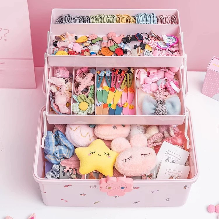 Высококачественная система хранения, ящик для детских вещей, вместительная заколка для волос, зажим для волос, шнурки для волос, заколки