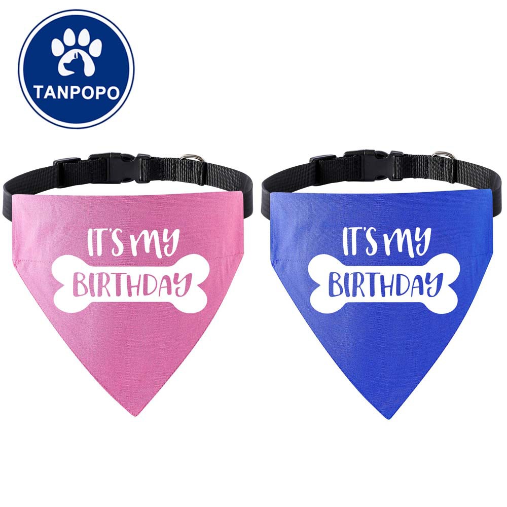 Tanpopo algodón perro saliva Toalla de cumpleaños triángulo toalla collar mascota perro bufanda mascota cumpleaños saliva toalla